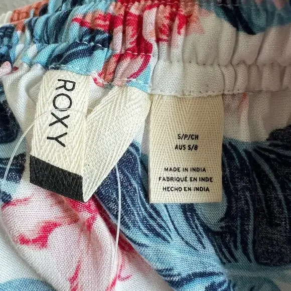 New Roxy She Cares Floral Maxi Skirt Women's S Tropical Beach Swim Hawaiian - Picture 10 of 11